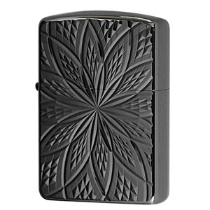 Zippo �W�b�|�[ �A�[�}�[ �_�C�������h�J�b�g �u���b�N ���ʉ��H ARMOR Diamond Cut BLOOM2 B �v���[���g ���蕨 �j�� ���� �V���v�� �I�v�V�����w���Ŗ������