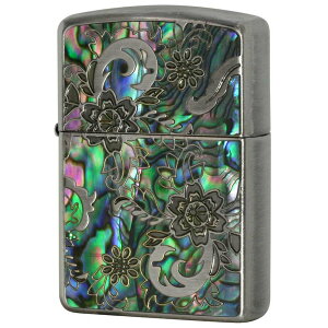 Zippo �W�b�|�[ �A�[�}�[ �V�F�� ���U�C�N�V�F�� ARMOR Mosaic Shell Antique Nickel B �v���[���g ���蕨 ���� ���� �I�v�V�����w���Ŗ������