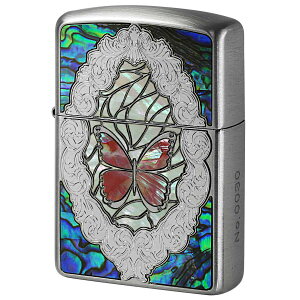 Zippo �W�b�|�[ �A�[�}�[ �V�F�� ���X �o�^�t���C ���b�h ARMOR Butterfly and Rose Antique Nickel �V���A���ԍ� RD �v���[���g ���蕨 ���� ���킢�� �I�v�V�����w���Ŗ������