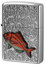 Zippo ジッポー Vintage Cloisonne fish metal Salt Water Fish ヴィンテージ 七宝メタル AN-マダイ zippo ジッポ ライター オプション購入で名入れ可 メール便可