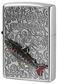 Zippo ジッポー Vintage Cloisonne fish metal Fresh Water Fish ヴィンテージ 七宝メタル AN-ヤマメ zippo ジッポ ライター オプション購入で名入れ可 メール便可