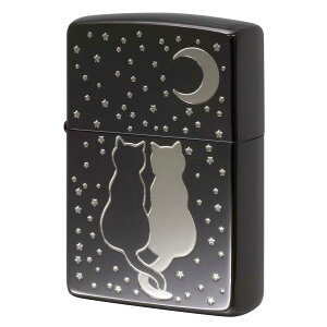 Zippo �W�b�|�[ �l�R �L ���� Cat Moon �V���G�b�g �u���b�N 2BKS-TCATS �v���[���g ���蕨 �j�� ���� ���킢�� �I�v�V�����w���Ŗ������ ���[���։�