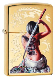 Zippo ジッポー USモデル Claudio Mazzi Women Sword Dragon 29668 zippo ジッポ ライター オプション購入で名入れ可