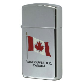 絶版/ヴィンテージ Zippo ジッポー 【中古】 1995年製造カナダ製造 VANCOUVER B.C. CANADA 鏡面 スリム