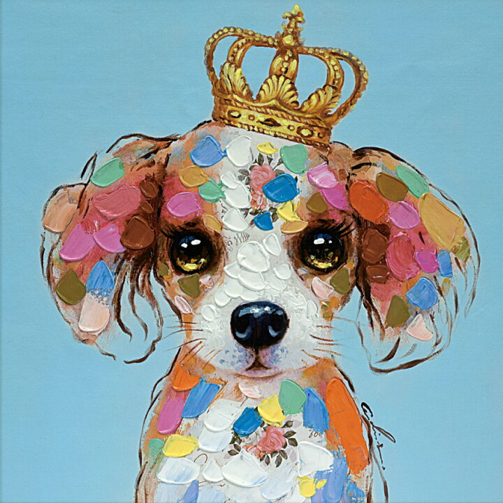 楽天市場】アートパネル 犬 アートフレーム 油絵 アート 絵 インテリア  