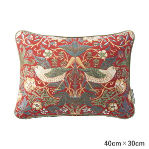 �E�B���A���E�����X �������D�_ William Morris Strawberry Thief �s���[�N�b�V�����J�o�[ ���b�h 40cm×30cm