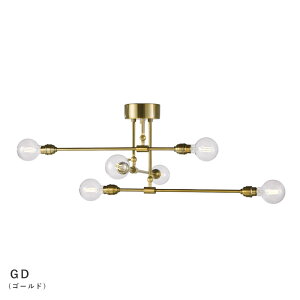 Laiton 6 ceiling light Cg6V[OCg ydʔzyLEDΉzy֑On-OSz