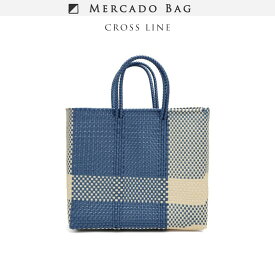 2024 MERCADO BAG Cross Line Sサイズメルカドバッグ Blue/Cream