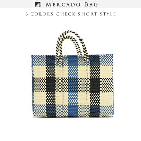 2024 MERCADO BAG 3colors check Short Sサイズ メルカドバッグ Blue/Cream/Black