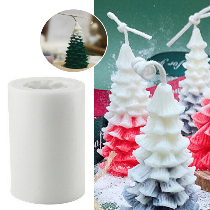 楽天市場 3dシリコンキャンドルモールド クリスマスツリー Diy手作りワックスソープクラフトモールド クリスマスギフト 杉の木の形キャンドル作り用モールド L Lighting楽天市場店