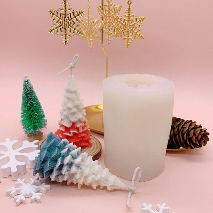 完全送料無料 キャンドルモールド, 繊細な 3 D クリスマス キャンドル, ノベルティ シリコン型 自家製 DIY ツール アロマセラピー 蜜蝋 キャンドル ソープ クラフト用型 Miyoki