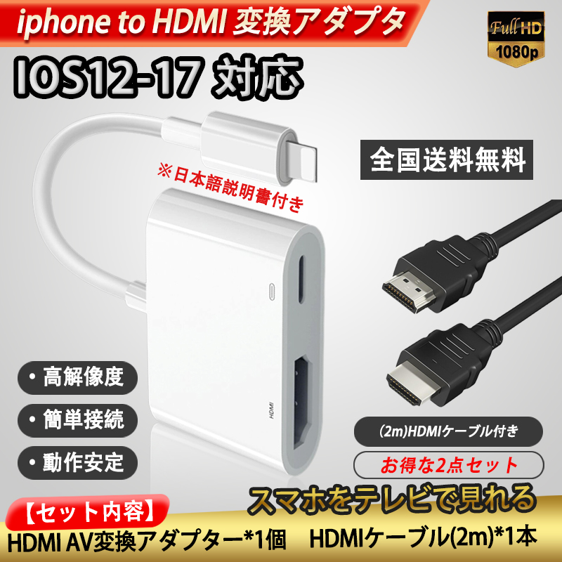 Lightning Digital AV Adapter HDMIコード