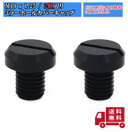 M10 x 1.25 正ネジ （2個入り） ミラーホールカバーキャップ 正ネジ 逆ネジ ボルト バイクミラー ミラー…