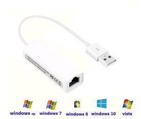 イーサネットアダプタ USB 有線 LAN 変換アダプタ USB2.0 RJ45 100/10Mbps 4Gbps高速 ギガビットネットワークコンバーター Windows 対応