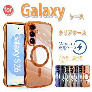 Galaxy S26 Ultra �N���A�P�[�X �����Y�t�B������Magsafe�[�d�Ή� �ϏՌ� Galaxy S25 S26 Ultra �ی�P�[�X ���C�����X�[�d�Ή� ���b�L���H ���˂��� S24 Ultra �����P�[�X �M�����N�V�[ S24 FE �J�o�[ S26 ��