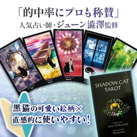 シャドーキャット タロット カード 猫【ジューン澁澤監修】初心者 日本語 解説書付き オラクルカード 可愛い 美しい 送料無料 Liisha