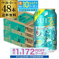 酒税改正値上げ前 送料無料 サントリー 翠 スイ ジンソーダ 5％ スッキリ爽やか 350ml×48本 (24本×2ケ…