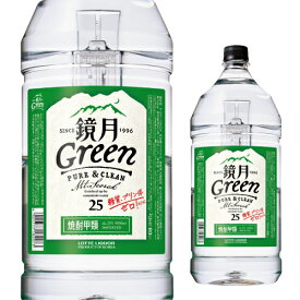 サントリー 鏡月グリーン 25°4Lペット韓国焼酎25度 4000ml 甲類焼酎 長S