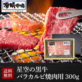 送料無料 星空の黒牛 バラ カルビ 焼肉用 300g 凍眠市場 ブランド牛 焼肉 牛肉 ギフト クール便 冷凍 贈答 産地直送 山形ミートランド(産直)
