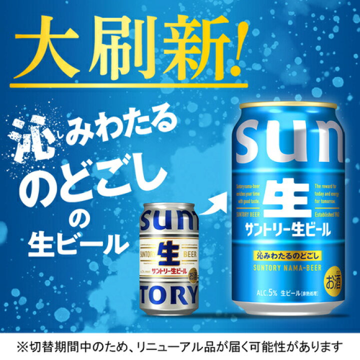 楽天市場】サントリー 生 ビール 350ml×48本 送料無料 2ケース(48缶 