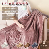電気毛布 USB電気毛布 USB給電 掛け敷き 毛布 掛け毛布 洗える 電気ブランケット 着る毛布 フランネル ひ…