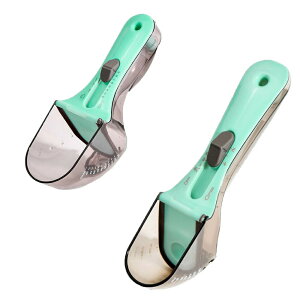 ペットフード 犬 計量スプーン ドッグフード スプーン ホルダー 計量の匙 調節可能 大・小スプーンセット 計量スコップ スプーンスケール スケール付き 計量スプーン 使用簡単な計量器 ペ