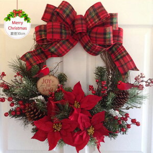 送料無料 クリスマスリース 玄関リース 北欧 直径30cm ホイール 選べる 種類 造花 玄関 外 飾り 大きいサイズ クリスマスリース クリスマスプレゼント ギフト お歳暮 店舗 装飾 ディスプレイ