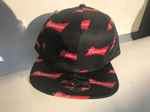 BUDWEISER ALL OVER PRINT�@cap�@�o�h���C�U�[ �r�[���@�L���b�v�@�X�q�@�I�t�B�V�����@���C�Z���XBEERS.