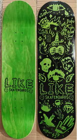 【like 】8.5×31.9 Medium concave Skateboard Deck likeスケートボードショップオリジナル スケートボード デッキ　カナディアンメイプル 7PLY EPOXY RESIN Glue