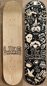 【like 】8.0×31.8 FULL concave Skateboard Deck likeスケートボードショップオリジナル スケートボード デッキ　カナディアンメイプル 7PLY EPOXY RESIN Glue