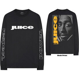 JUICE　TUPAC　2PAC UNISEX LONG SLEEVE T-SHIRT: RESPECT　Tシャツ(ブラック) オフィシャル！official license　正規品