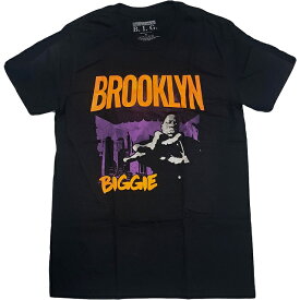 THE NOTORIOUS B.I.G. BIGGIE SMALLS UNISEX T-SHIRT: BROOKLYN ORANGEノトーリアス・B.I.G. ビギー・スモールズTシャツ(ブラック) オフィシャル！official license　正規品