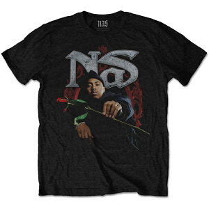 NAS UNISEX T-SHIRT: RED ROSE�@T�V���c(�u���b�N) �I�t�B�V�����Iofficial license�@���K�i