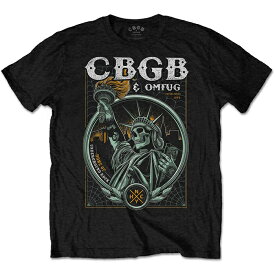 CBGB UNISEX T-SHIRT: LIBERTY　NEW YORK　Tシャツ(ブラック) オフィシャル！