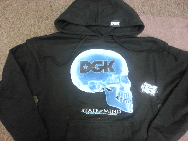 【DGK】State Of Mind Black Pullover Hoodie （ディージーケー　パーカー） | like