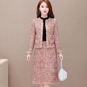 スーツ レディース 春 夏 秋 冬 セットアップ ツイード きれいめ フォーマル 卒業式 母 卒園式 入園式 入学式 ノーカラー ジャケット ママスーツ 七五三 お宮参り 母親 ママ 長袖 ピンク 20代 3