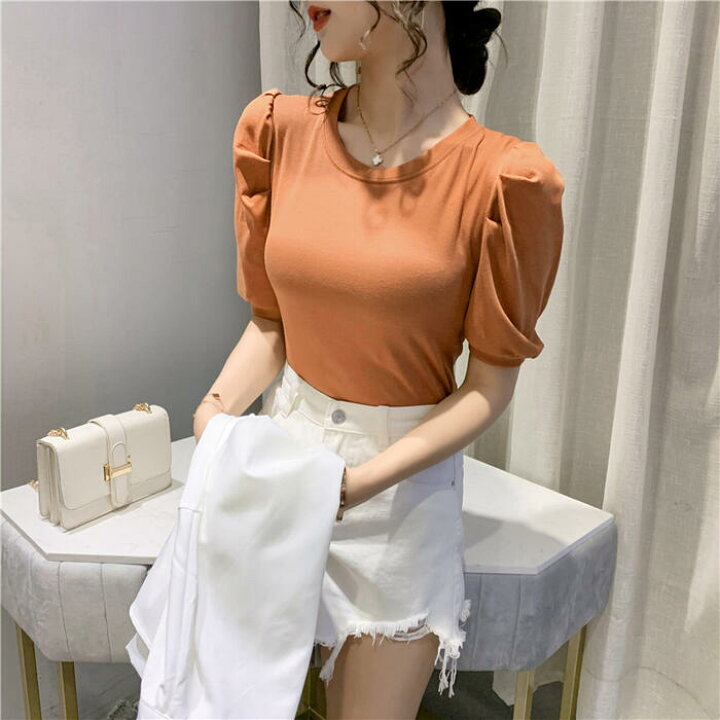 楽天市場 クーポン利用ok セール トップス レディース きれいめ カジュアル おしゃれ パフスリーブ Tシャツ 薄手 カットソー インナー 半袖 大人 可愛い 上品 ピンク オレンジ ブラック 黒 ホワイト 白 春 夏 秋 代 30代 40代 50代 Like Fashion 楽天市場 クーポン利用ok セール トップス レディース きれいめ カジュアル おしゃれ パフスリーブ Tシャツ 薄手 カットソー インナー 半袖 大人 可愛い 上品 ピンク オレンジ ブラック 黒 ホワイト 白 春 夏 秋 代 30代 40代 50代 Like Fashion