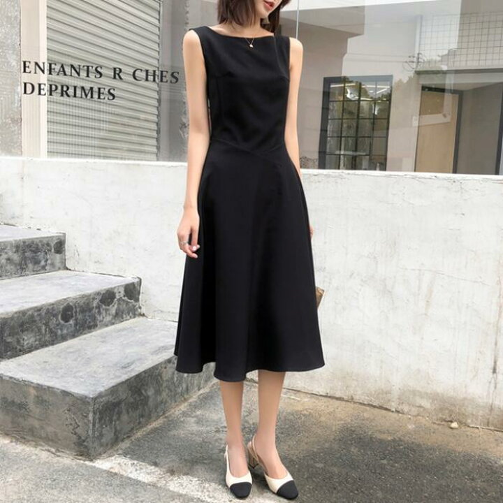 楽天市場】ワンピース ロングワンピ ボートネック ミモレ丈 エレガント 
