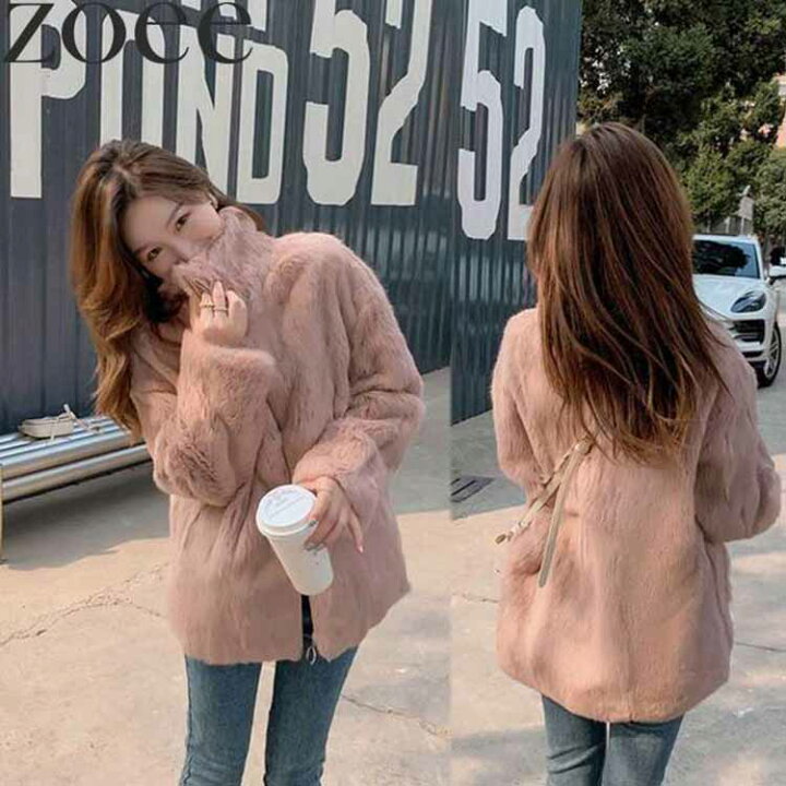 楽天市場】ラビットファージャケット 襟またはフードタイプ レディース  