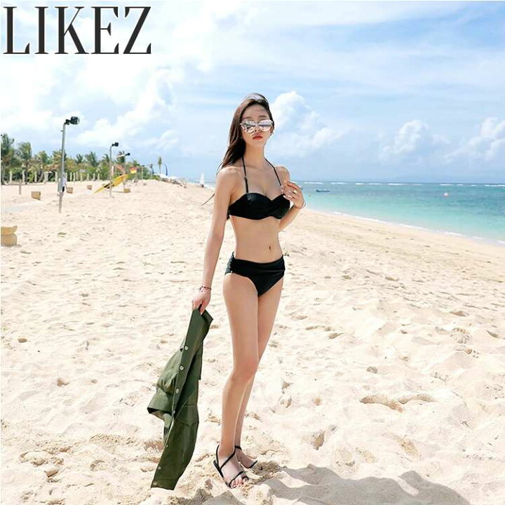 楽天市場】水着 ビキニ 上下セット セパレート レディース 夏 ブラック 