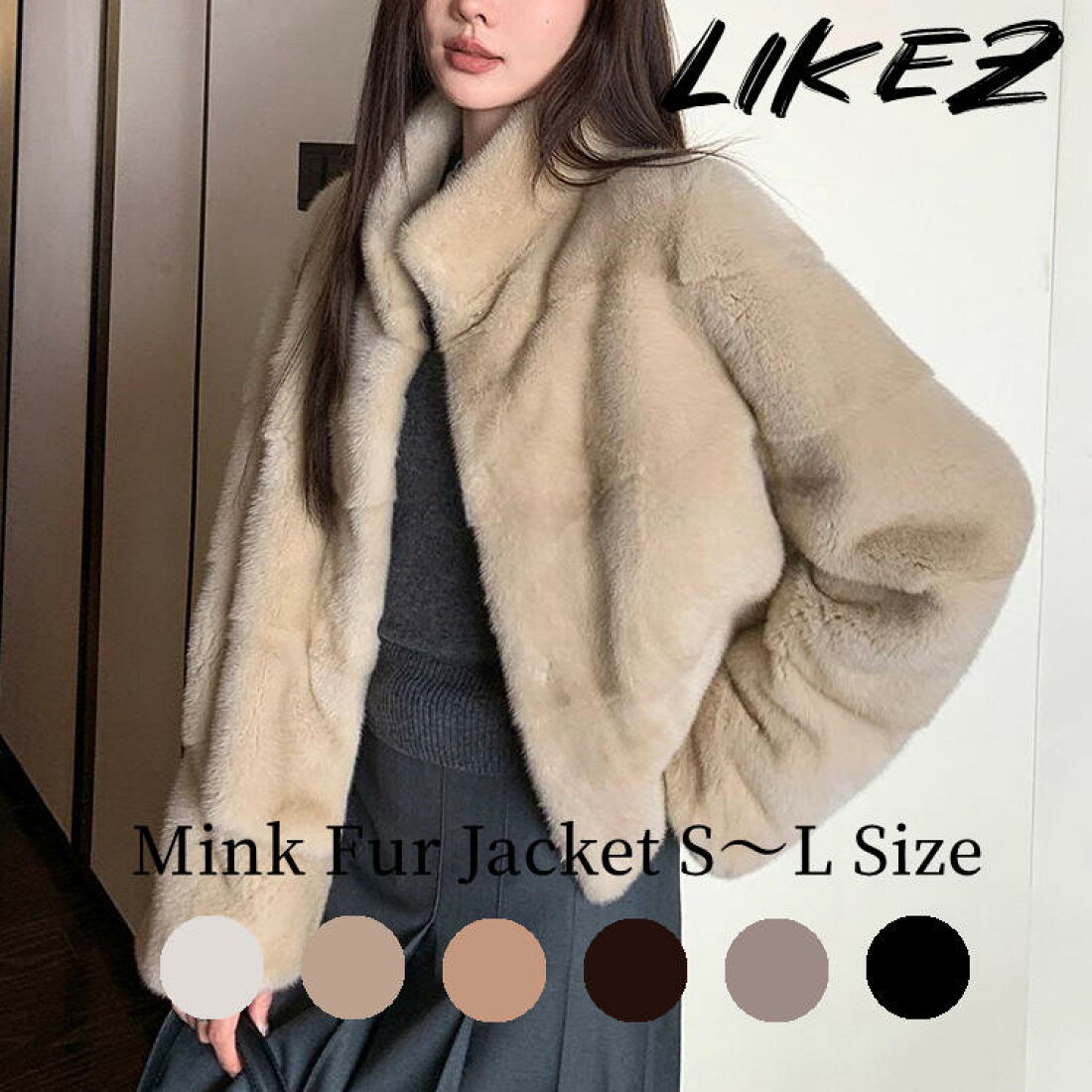 楽天市場 | LIKEZ ダウンコート ファー レザー - ダウンコート・ファー 