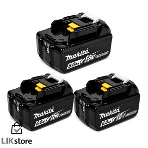 �}�L�^ BL1860B 3�{ �Z�b�g 18V 6.0Ah ���`�E���C�I���o�b�e�� ���� makita DC18RF�Ή� A-60464 �c�ʕ\���E���Ȍ̏�f�f�t