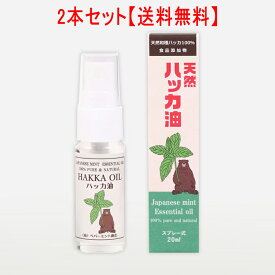 【正規品 送料無料 2本セット】天然ハッカ油スプレー20ml ×2個セット ペパーミント商会 ハッカ油 虫除け 消臭 ハッカ油スプレー マスク ミント 冷感 冷却 薄荷 ハッカ カメムシ対策