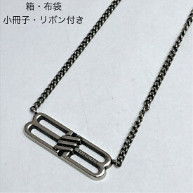 【中古】 BALENCIAGA バレンシアガ BB アイコン ロゴ チェーン ネックレス シルバー