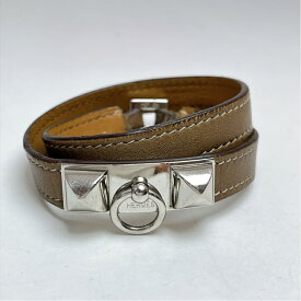 【中古】 HERMES エルメス リヴァル ドゥブルトゥール コリエドシアン レザー ブレスレット ◽︎L刻印 2008年