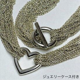 【中古】 Tiffany ティファニー 10ロウ メッシュ チェーン ネックレス チョーカー 925 スターリング シルバー