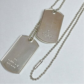 【中古】 GUCCI グッチ ダブルドッグタグ ボールチェーン ネックレス　925 スターリング シルバー
