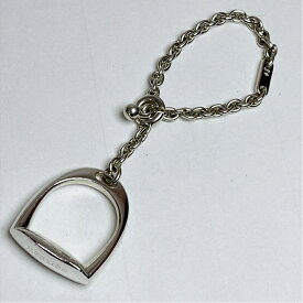 【中古】 HERMES エルメス エトリエ チェーン ホースビット キーリング キーホルダー 925 スターリング シルバー