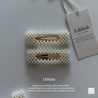 【送料無料】Small Pearl Hair Pins 2本セット 韓国子供服通販 リリキッズ lilikids パール ヘアピン 2本…