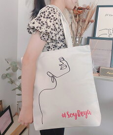 サブトートイラストA4 トート エコバッグ　サブトート A4トート 軽量 A4サイズ 大容量　キャンバス 帆布 バッグ シンプル 無地 収納 カバン 鞄 レディース かわいい